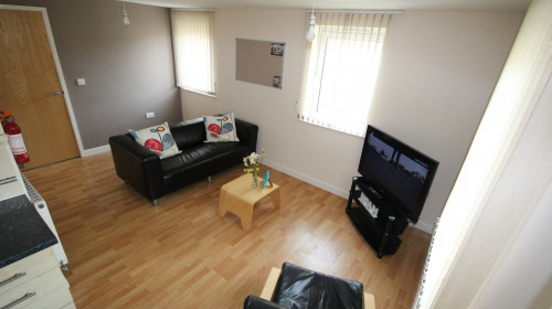 Example of living room at 3 bed Broom St apartment