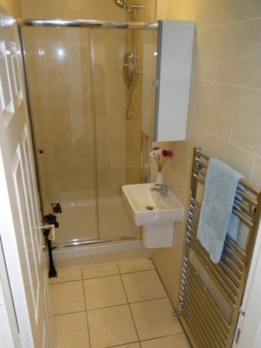 Luxury fully tiled shower room