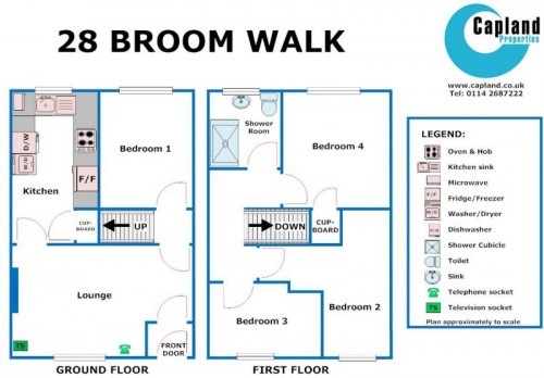 Floorplan of 28 Broom Walk