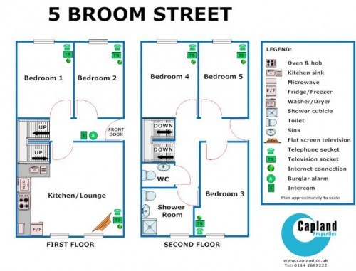 Floor plan 5 Broom Street
