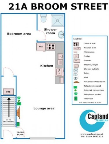 Floor plan 21A Broom Street